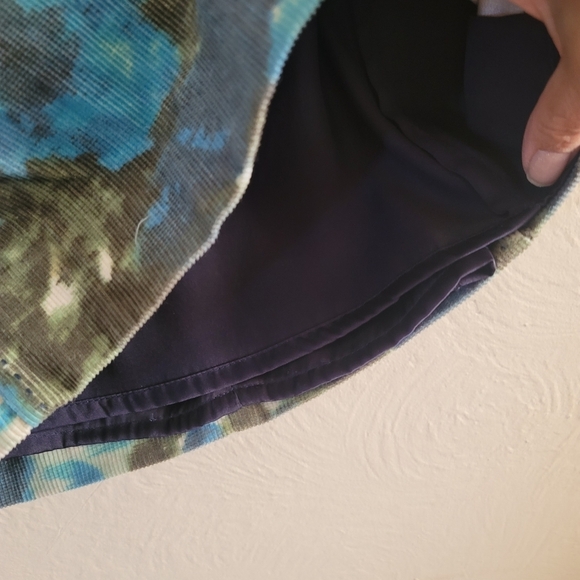 Anthropologie Postmark,  Calabria Corduroy Skirt, Floral Green and Blue, Size‎ 2 - Picture 7 of 7